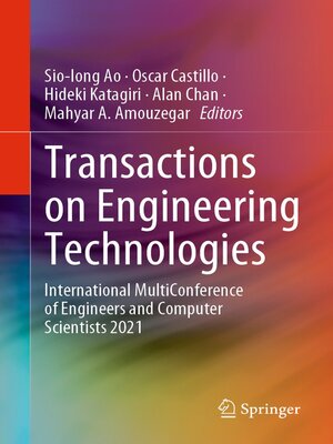 cover image of Transactions on Engineering Technologies